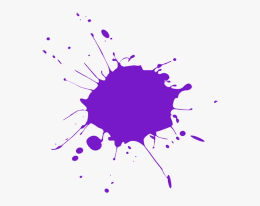 Purple Paint Splatter Png - Purple Color Splash Png, Transparent Png, Free Download