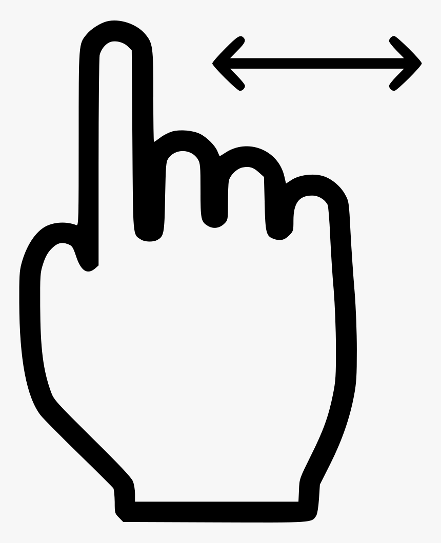 Horizontal Scroll - Hand Click Icon Png, Transparent Png, Free Download