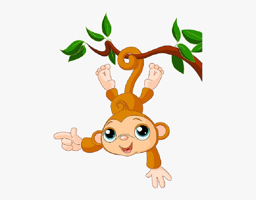 Clip Art Of Cartoon Monkeys Png Image Clipart - Funny Monkey Clipart, Transparent Png, Free Download