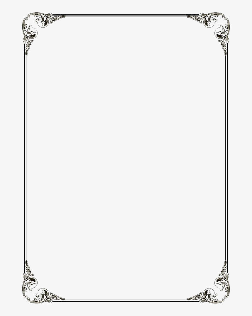 Black Border Frame Png File - Page Borders Transparent, Png Download, Free Download