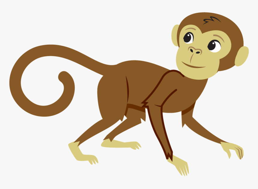 Brown Monkey Png - Clip Art Monkey Tail, Transparent Png, Free Download