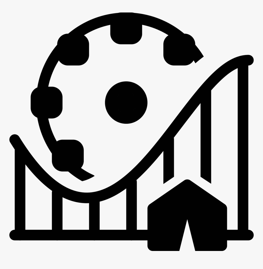 Theme Park Filled Icon - Roller Coaster Icon Png, Transparent Png, Free Download