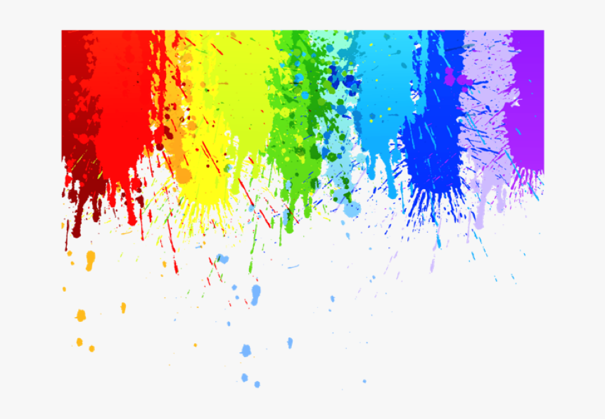 #splash #watercolor #rainbow #colorful #tumblr #aesthetic - Rainbow Paint Splatter Png, Transparent Png, Free Download