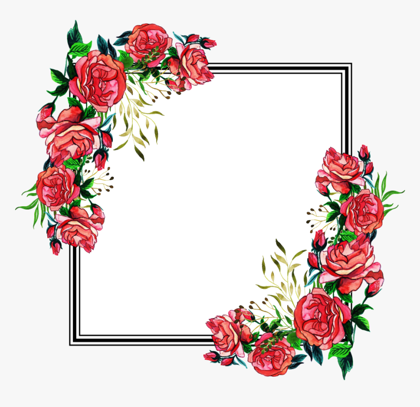 Floral Frame Png, Transparent Png, Free Download