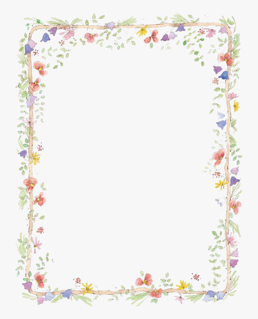 Flowers Borders Download Png - Flower Frame Png, Transparent Png, Free Download