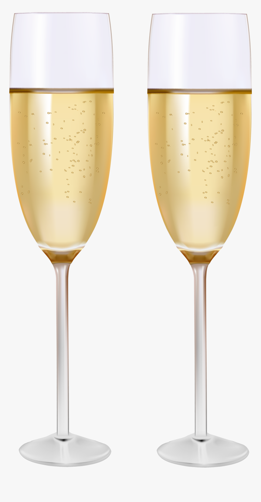 Two Glasses Of Champagne Png Clipart - Wine Glass, Transparent Png, Free Download