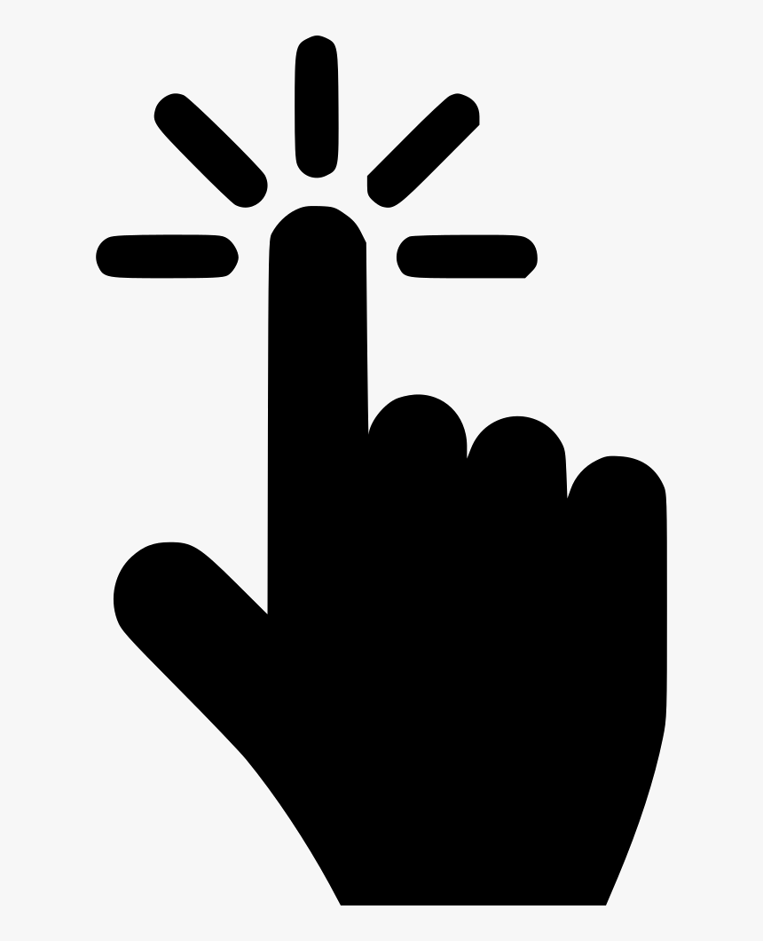 Cursor Press Button Index Finger Pointer Point Click - Pointer Finger Point Icon, HD Png Download, Free Download