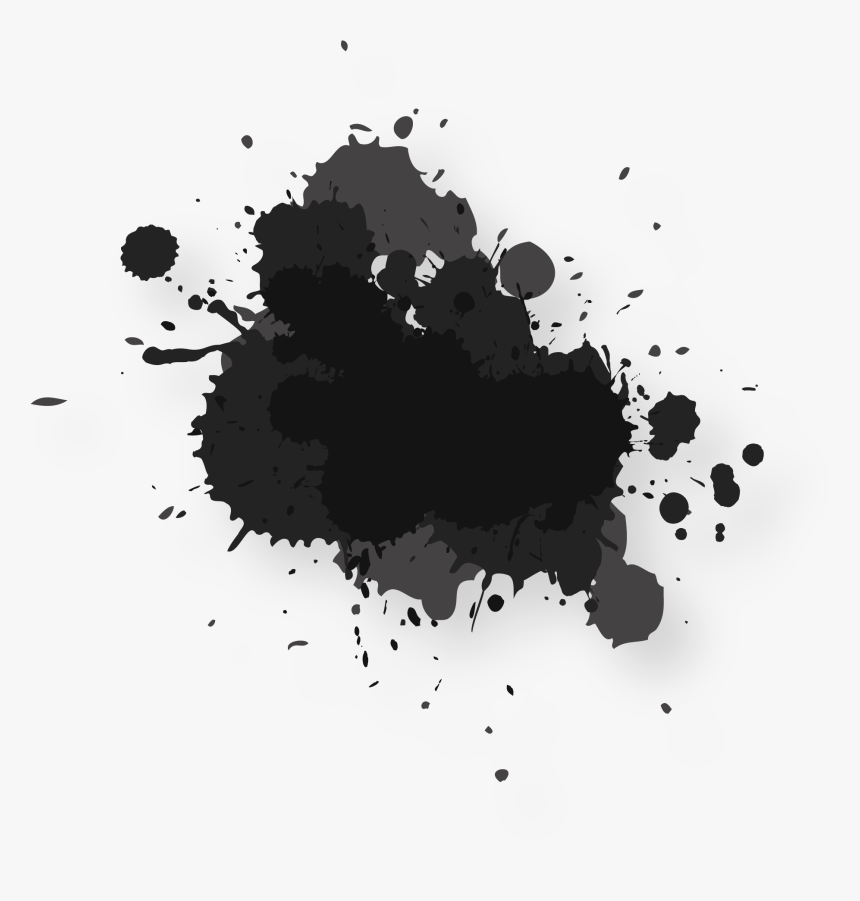 Watercolor Painting Ink Abstract Splash - Black Color Splash Png, Transparent Png, Free Download