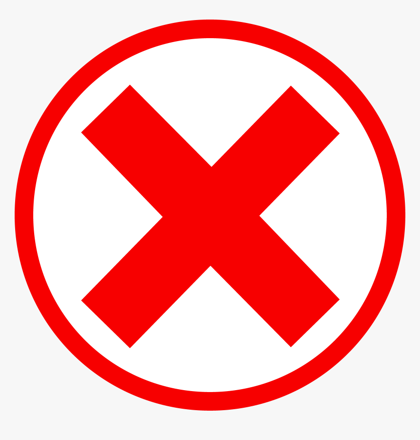 Red Cross Red Circle And Cross Clipart Free To Use - Check And X Png, Transparent Png, Free Download