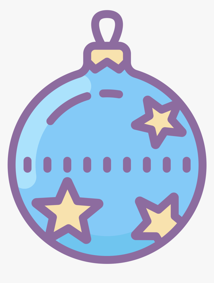 Blue Christmas Ornaments Png - Circle, Transparent Png, Free Download