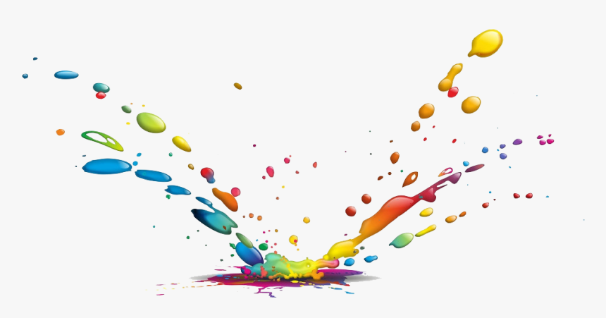 Color Drop Water Paint Splash Ink Drops Clipart - Color Water Splash Png, Transparent Png, Free Download