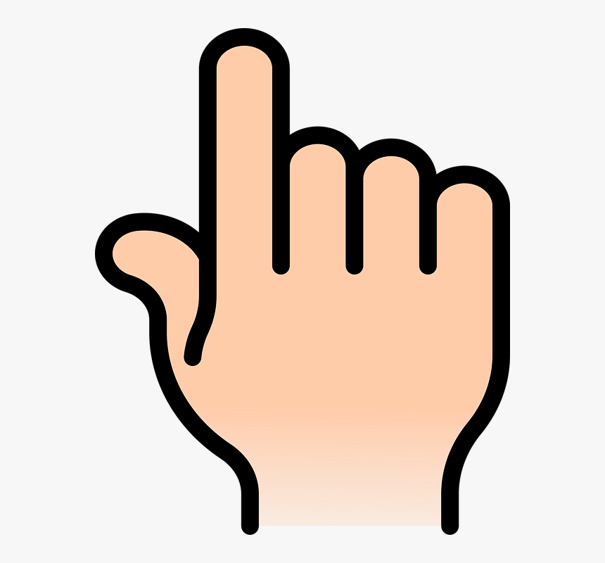 Pointing Up Cliparts - Finger Pointing Up Clipart, HD Png Download, Free Download