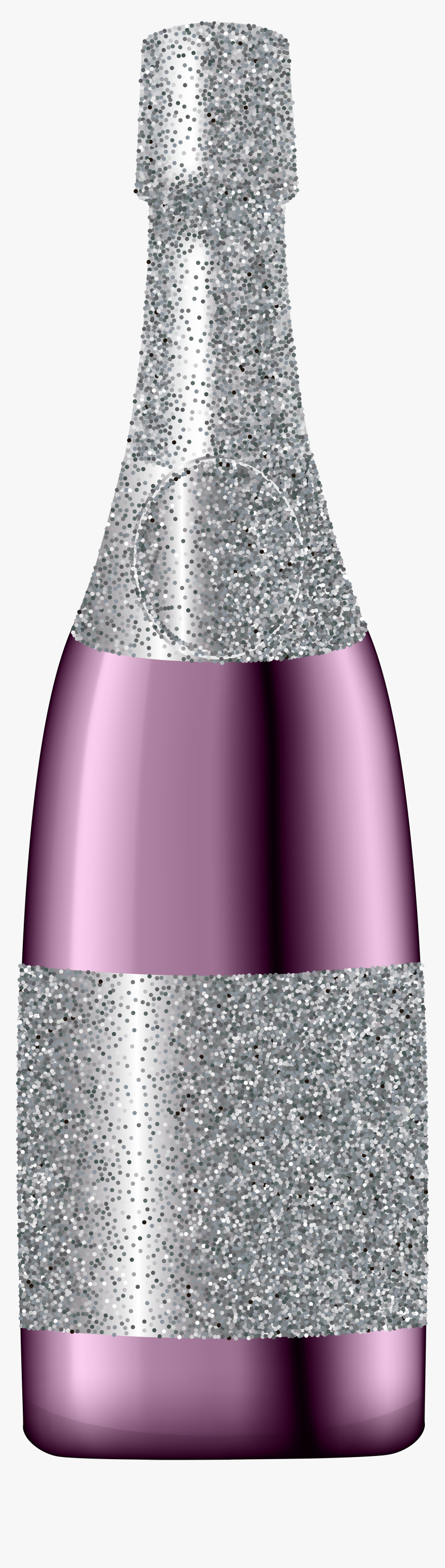 Pink Champagne Png - Silver Champagne Bottle Clipart, Transparent Png, Free Download