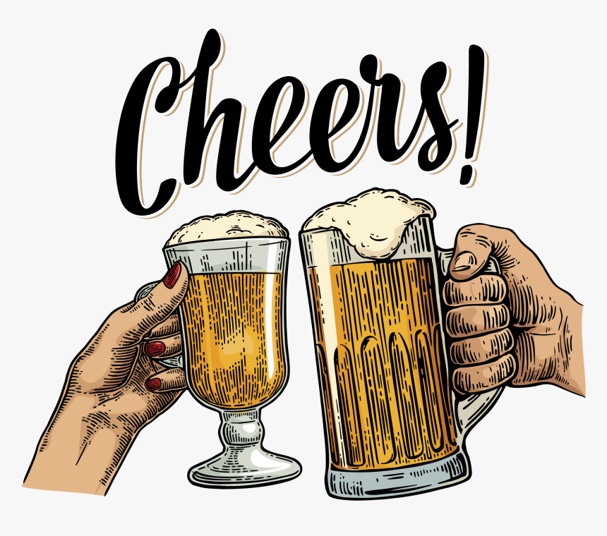 Beer Glass,pint Glass,drink,junk Food,illustration,ice - Cheers And Beers Png, Transparent Png, Free Download