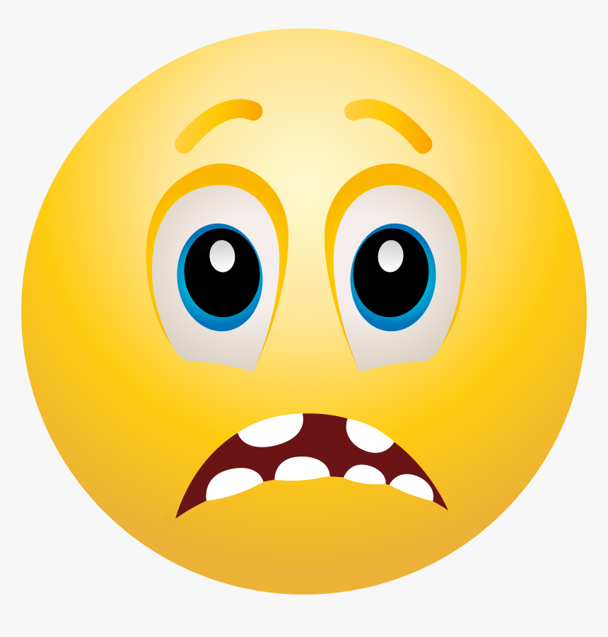 Scared Emoticon Png Clip Art, Transparent Png, Free Download