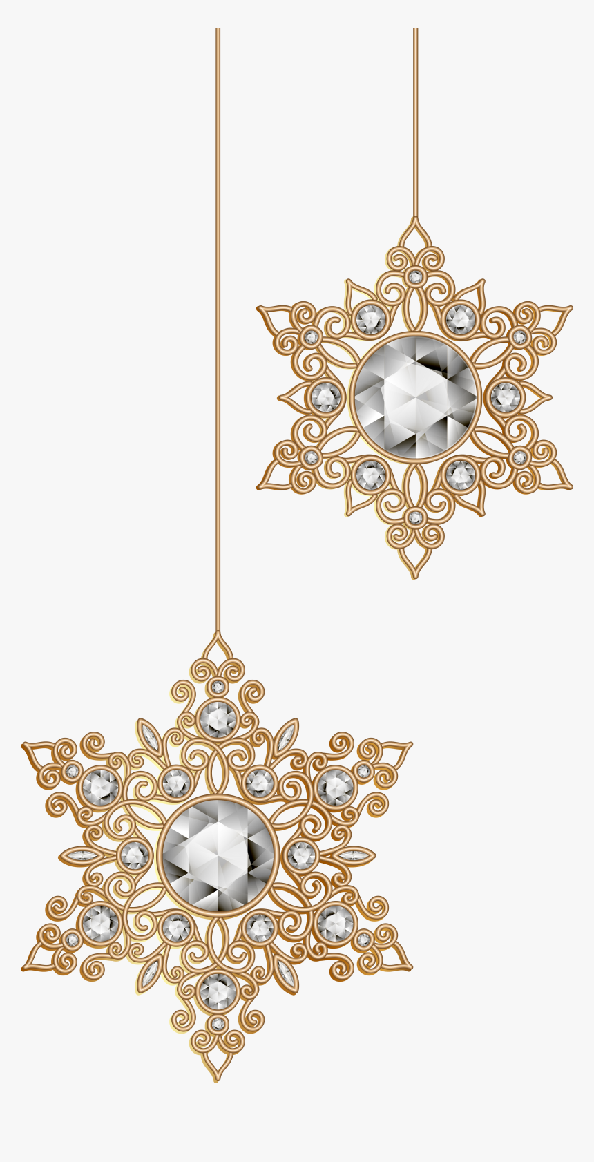 Christmas Snowflakes Ornaments Png Clip Art Image - Christmas Star Ornament Clipart, Transparent Png, Free Download