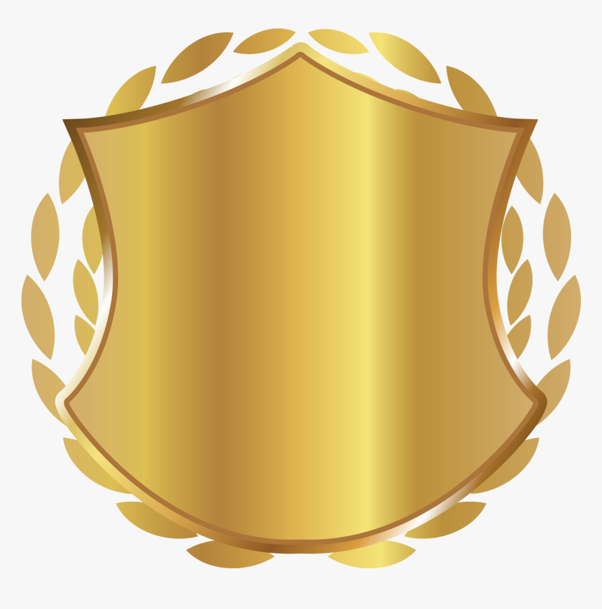 Icon Badge Transprent - Transparent Background Golden Shield Png, Png Download, Free Download