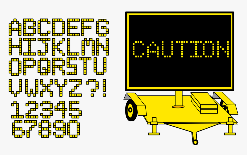 Alphabet Caution Construction - Portable Network Graphics, HD Png Download, Free Download