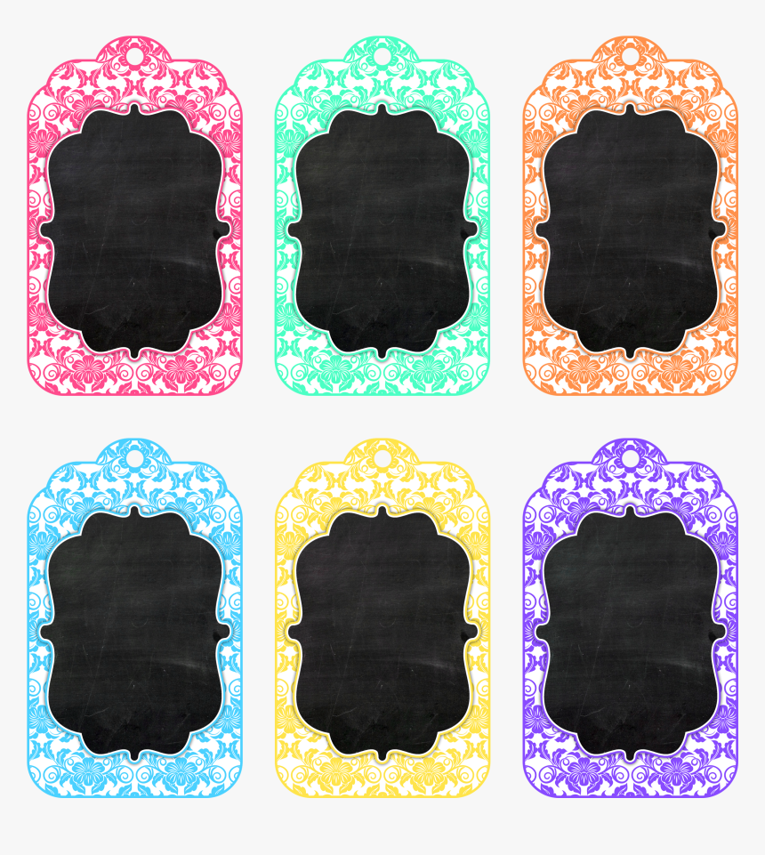 Transparent Free Tag Png - Printable Chalkboard Name Tags, Png Download, Free Download