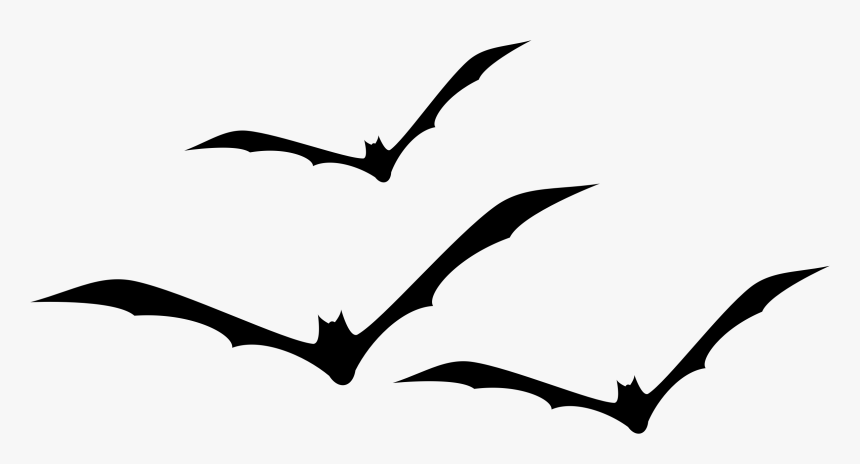 Flying Bats Silhouette Halloween - Bats Silhouette Png, Transparent Png, Free Download