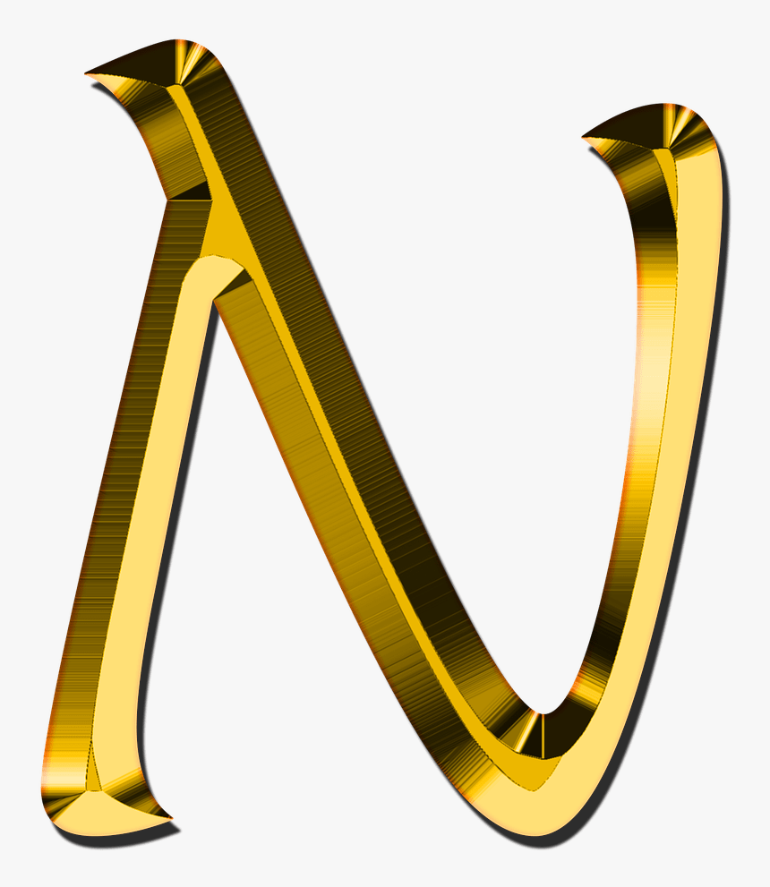 Letters, Abc, N, Alphabet, Learn - Gold Letter N Png, Transparent Png, Free Download
