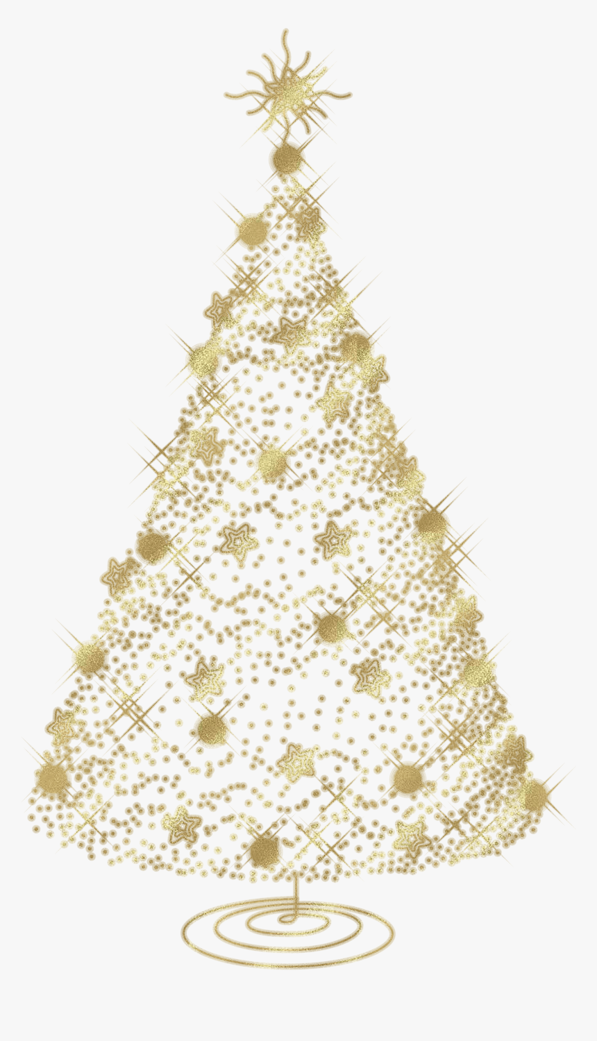 Modern Transparent Christmas Gold Tree Png Clipart - Gold Christmas Tree Icon, Png Download, Free Download