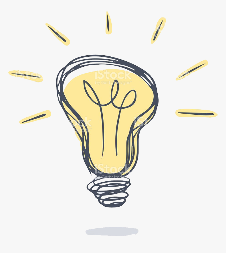 Drawing Clip Art - Drawn Light Bulb Png, Transparent Png, Free Download