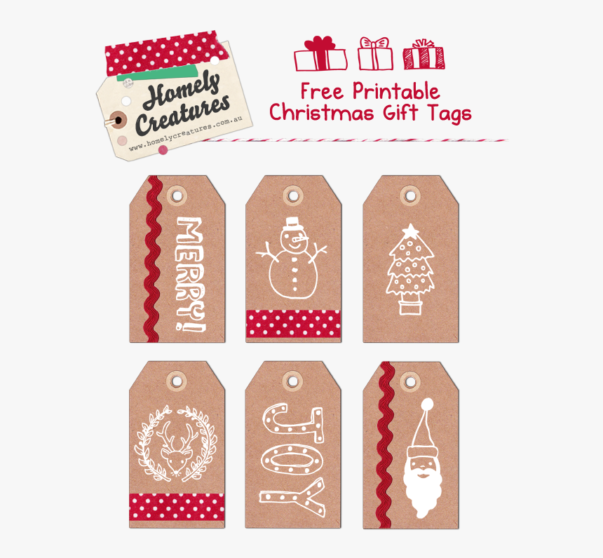 Printable Rustic Christmas Gift Tags, HD Png Download, Free Download