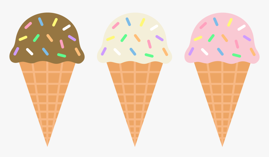 Ice Cream Cone Clip Art Foods Cleanclipart - Transparent Background Ice Cream Clipart, HD Png Download, Free Download