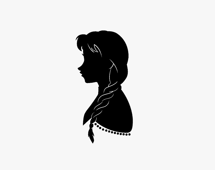 Disney"s Frozen Anna And Elsa Silhouette Profile By - Elsa And Anna Silhouette, HD Png Download, Free Download
