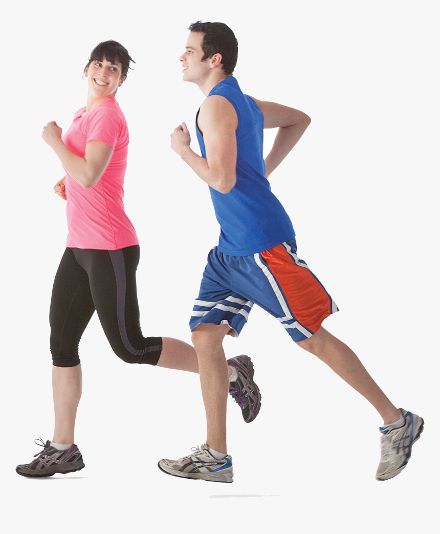 Running Man And Women Png Image - People Jogging Png, Transparent Png, Free Download