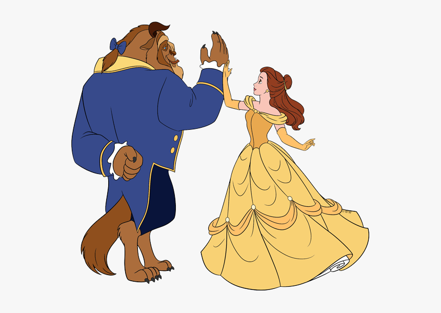 Belle And The Beast Clip Art - Beauty And The Beast Transparent, ...