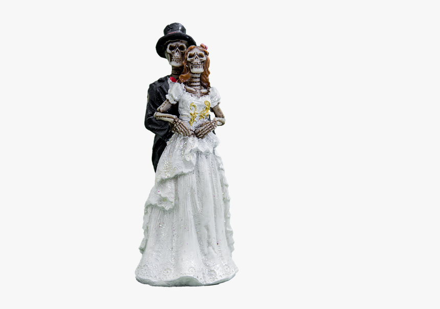 Bride And Groom, Skeleton, Gothic, Isolated, White - Groom And Bride Skeletons, HD Png Download, Free Download