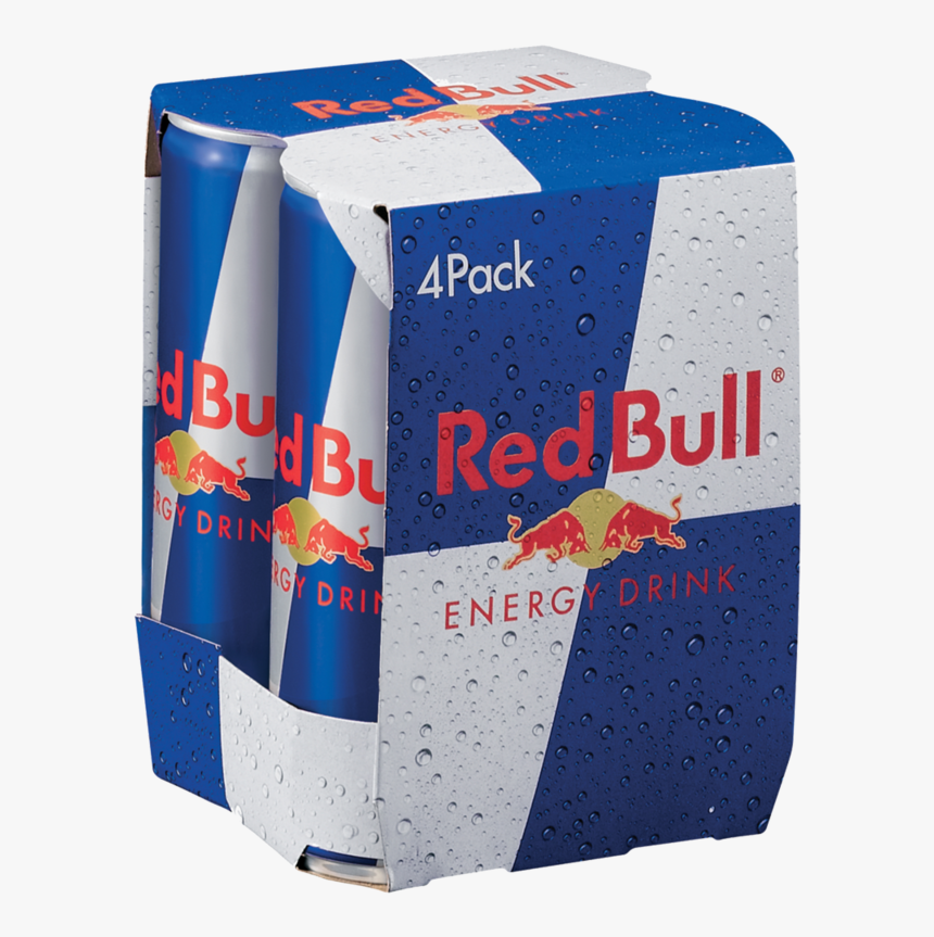 Red Bull Can Pack 4 X 250ml - Red Bull, HD Png Download, Free Download