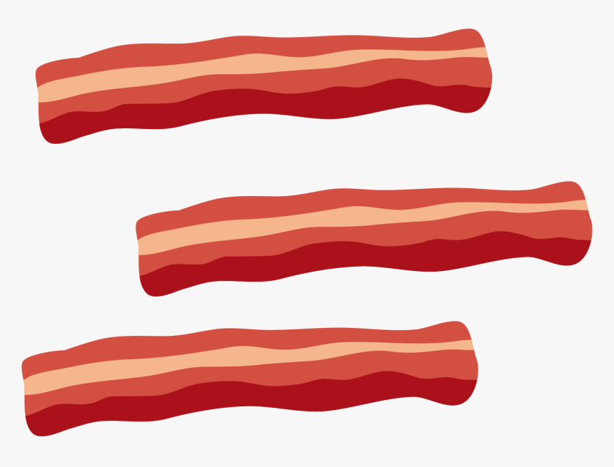 Bacon Tocino Meat Clip Art - Transparent Background Cartoon Bacon, HD Png Download, Free Download