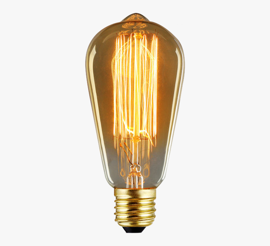 St58 Edison Light Bulb, Vintage Filament, Antique Style - Transparent Edison Light Bulb, HD Png Download, Free Download