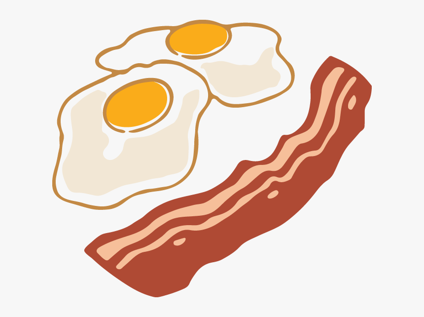 Bacon Fried Egg Breakfast Clip Art Ham - Eggs And Bacon Clip Art, HD Png Download, Free Download