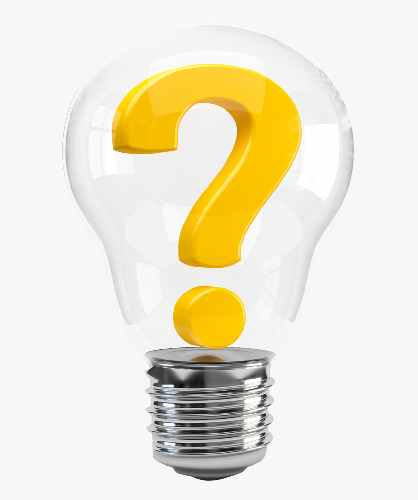 Light Bulb With Question Mark Png Image - Lightbulb With Question Mark, Transparent Png, Free Download