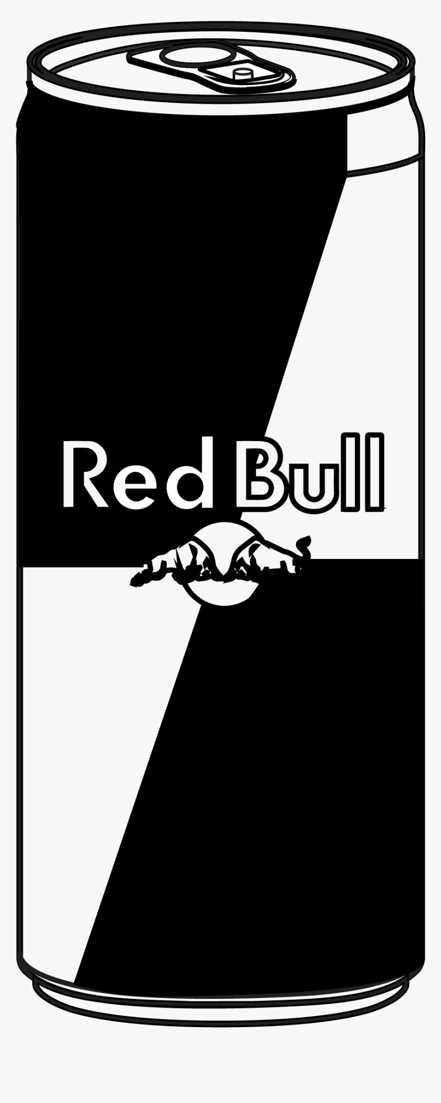 Transparent Red Bull Can Png Red Bull Can Black And White Png Download Kindpng