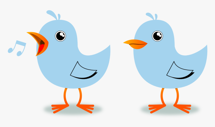 Twitter Birds Singing Musical Light Sky Blue 2 Dingle, HD Png Download, Free Download