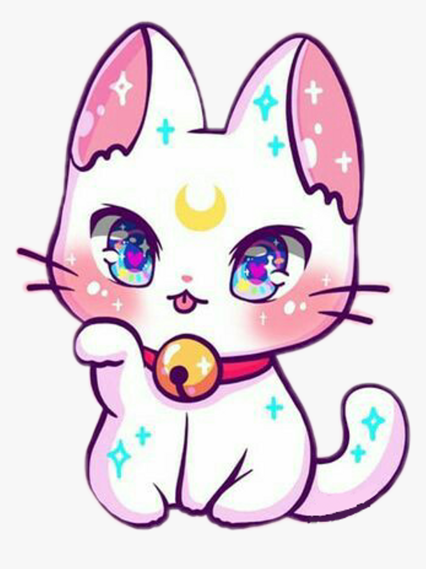 #freetoedit #cute #kawaii #cat #sparkle #magic #manekineko, HD Png Download, Free Download