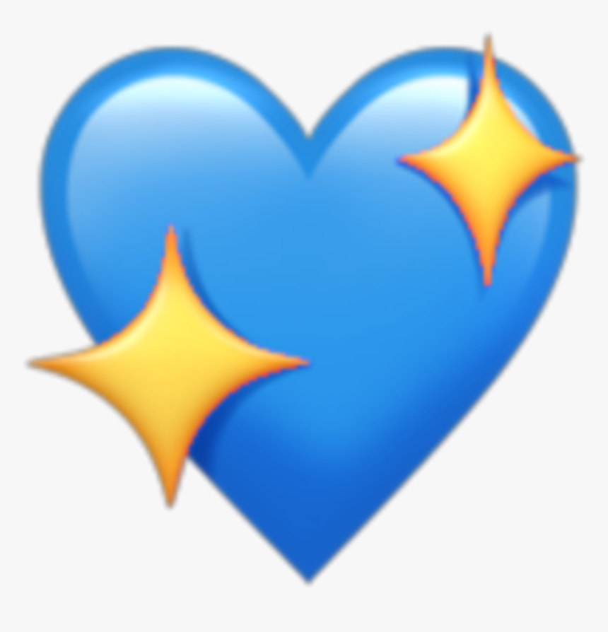Heart Blue Star Emoji Kawaii Tumblr, HD Png Download, Free Download