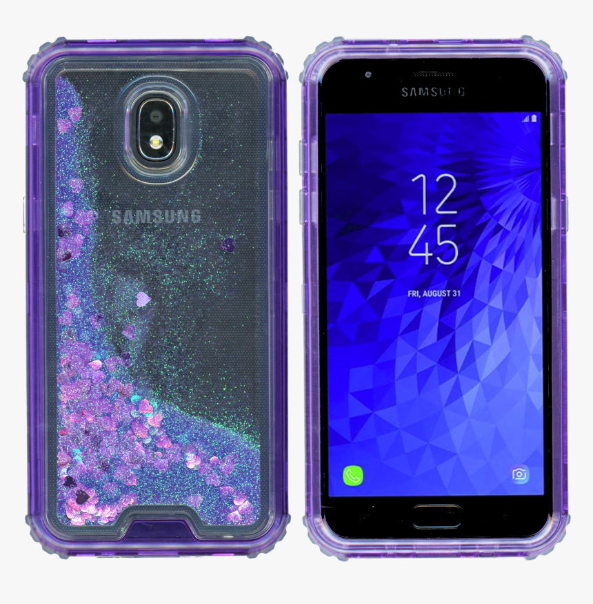 Samsung Galaxy J3 Mm Water Glitter Hybrid Purple, HD Png Download, Free Download