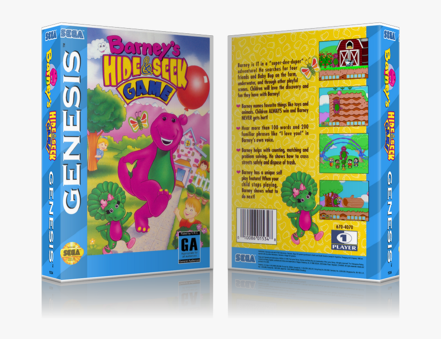 Sega Genesis Barney"s Hide & Seek Game Sega Megadrive, HD Png Download, Free Download