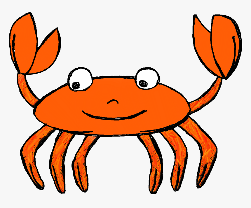 Crab,orange,cartoon,clip Art,dungeness Crab,graphics,pleased - Clip Art Ocean Animals, HD Png Download, Free Download