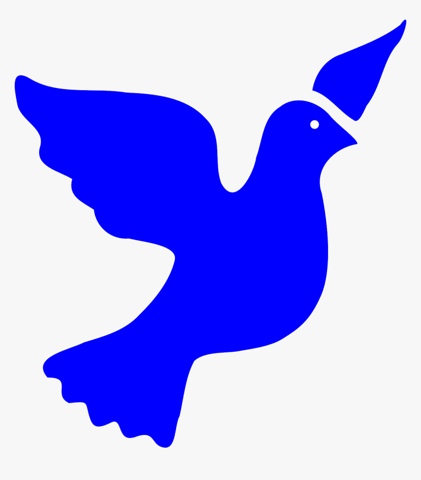 Blue Peace Dove Svg Clip Arts - Cross Dove Clip Art Blue, HD Png Download, Free Download