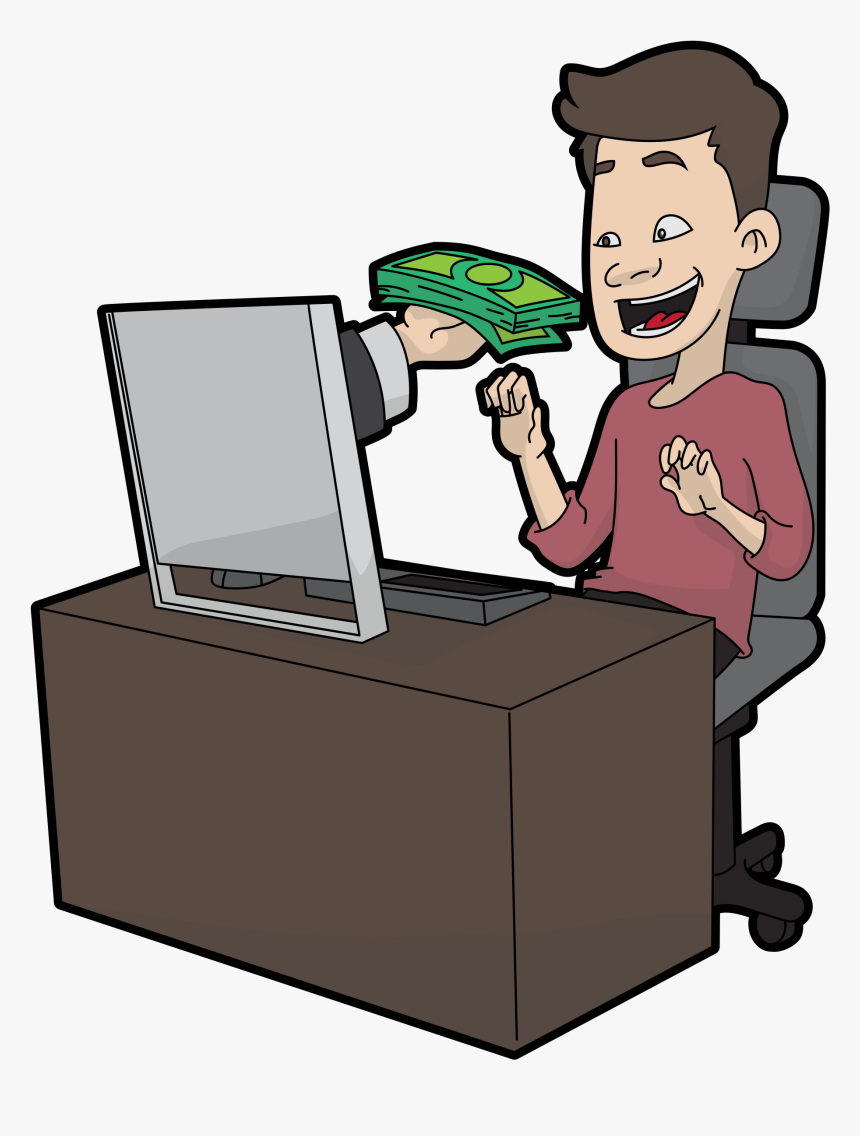 Computer Guy Cartoon Png, Transparent Png, Free Download