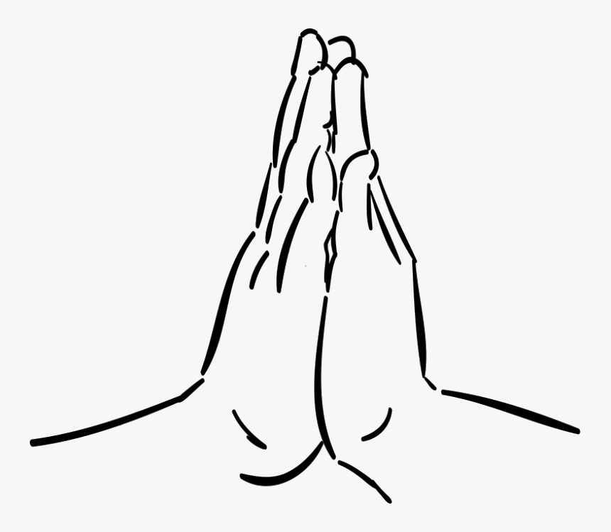 Praying Hands Together In Prayer Clipart Transparent - Drawing Of Join Hands, HD Png Download, Free Download