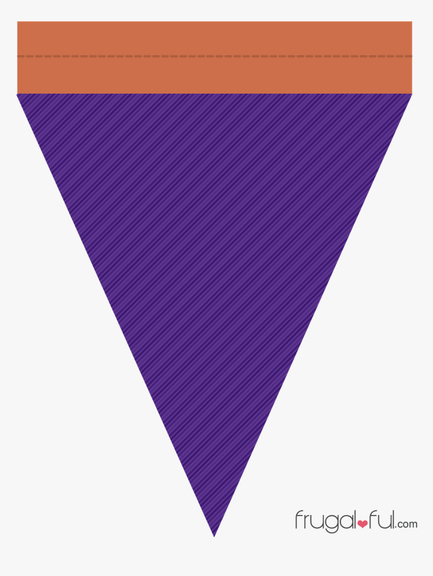 Purple Triangle Banner Png - Handkerchief, Transparent Png, Free Download