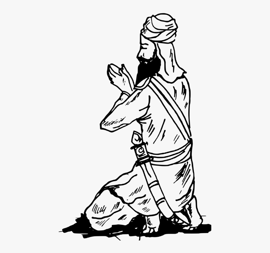 Art,monochrome Photography,shoe - Clipart People Praying Sikh, HD Png Download, Free Download
